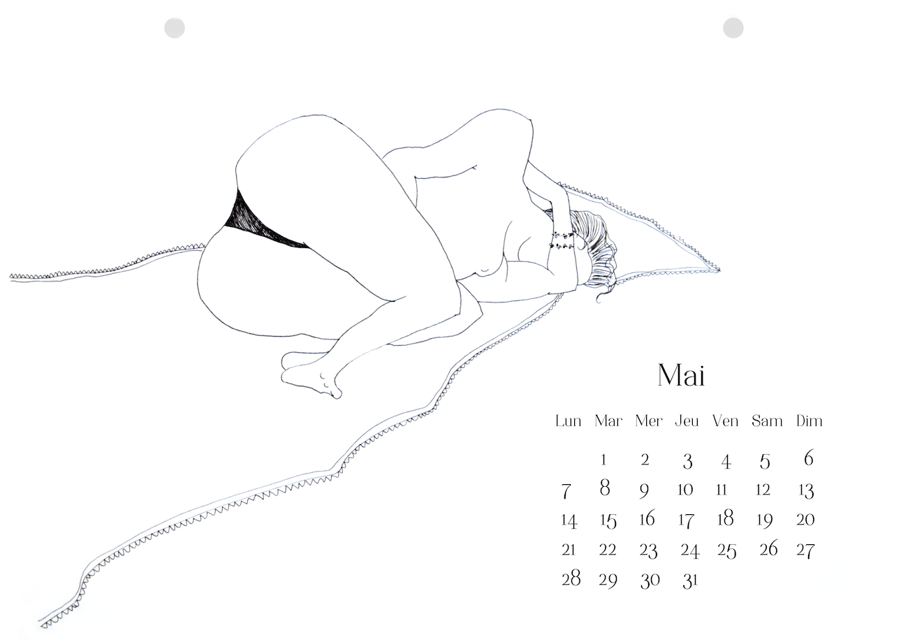 Dessin de nue pour calendrier (Mai)